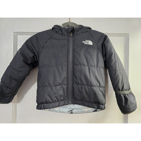 THE NORTH FACE Infant Reversible Perrito Grey Jacket (12-18m) - Picture 1 of 10
